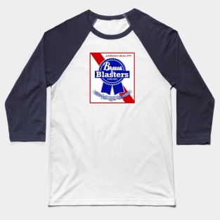 Brews and Blasters Label Baseball T-Shirt